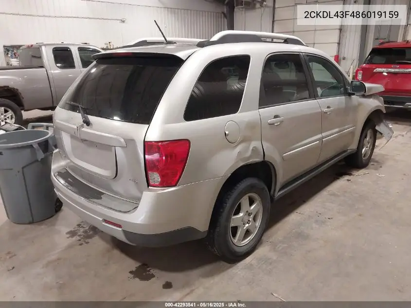 2008 Pontiac Torrent VIN: 2CKDL43F486019159 Lot: 42293541