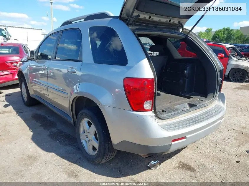 2008 Pontiac Torrent VIN: 2CKDL33F186031084 Lot: 42382678