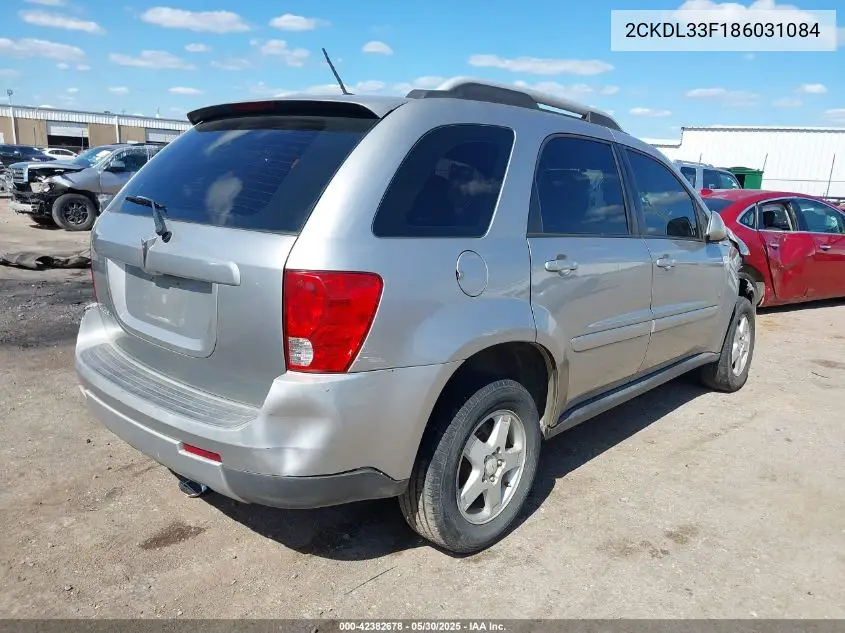 2008 Pontiac Torrent VIN: 2CKDL33F186031084 Lot: 42382678