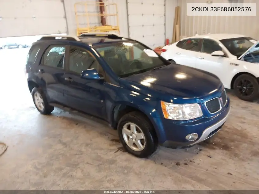 2008 Pontiac Torrent VIN: 2CKDL33F686052576 Lot: 42420951