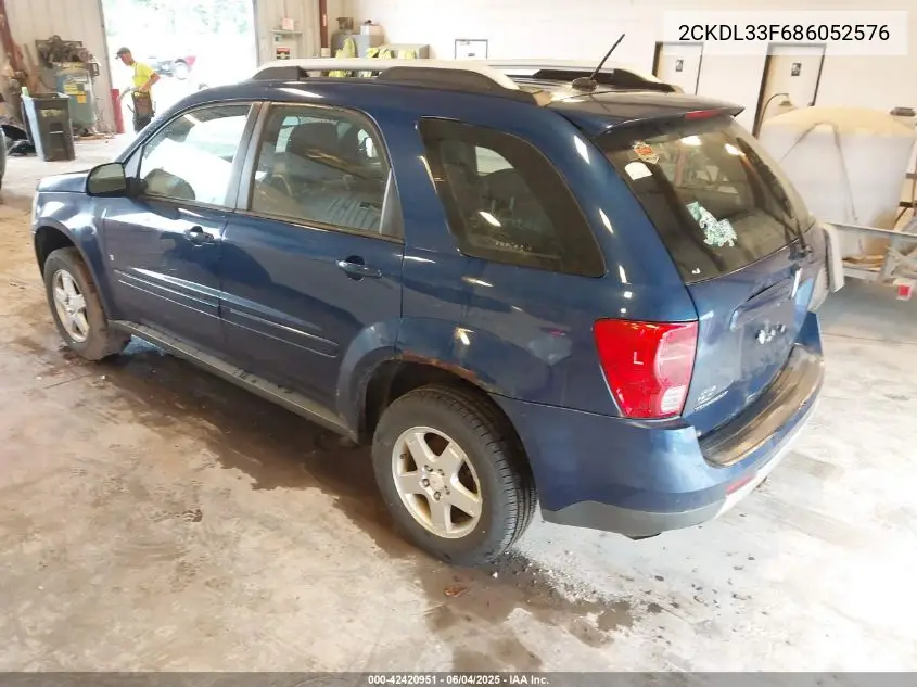 2008 Pontiac Torrent VIN: 2CKDL33F686052576 Lot: 42420951