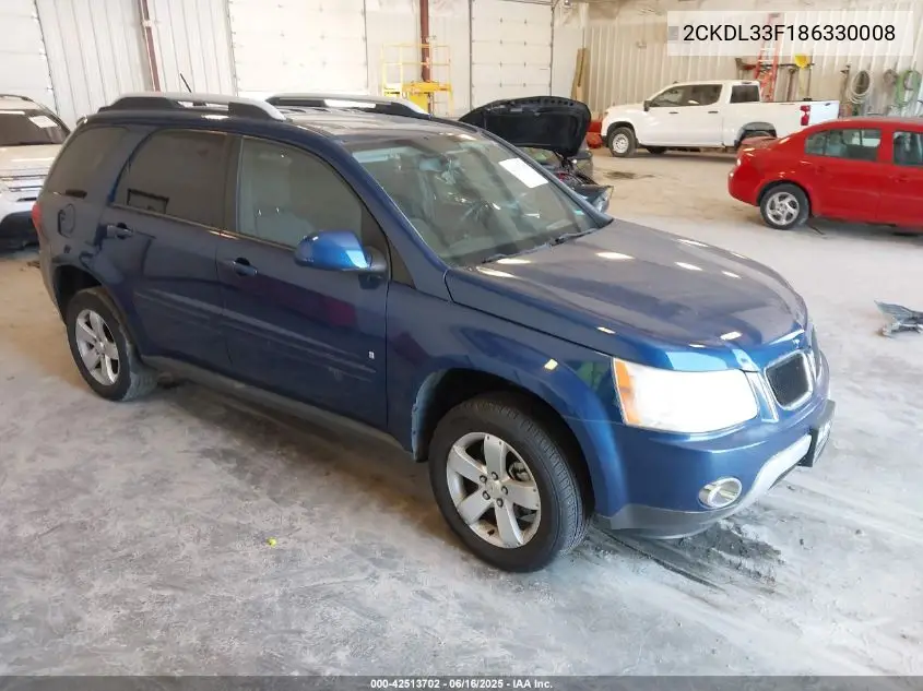 2008 Pontiac Torrent VIN: 2CKDL33F186330008 Lot: 42513702