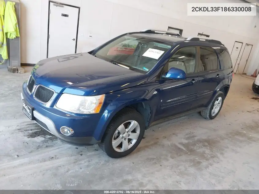 2008 Pontiac Torrent VIN: 2CKDL33F186330008 Lot: 42513702