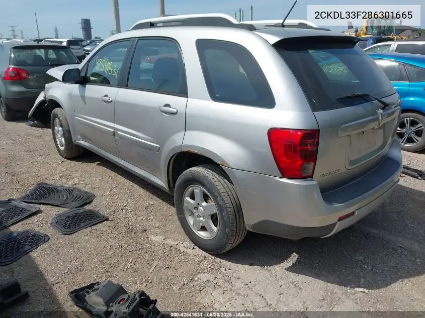 2008 Pontiac Torrent VIN: 2CKDL33F286301665 Lot: 42541631