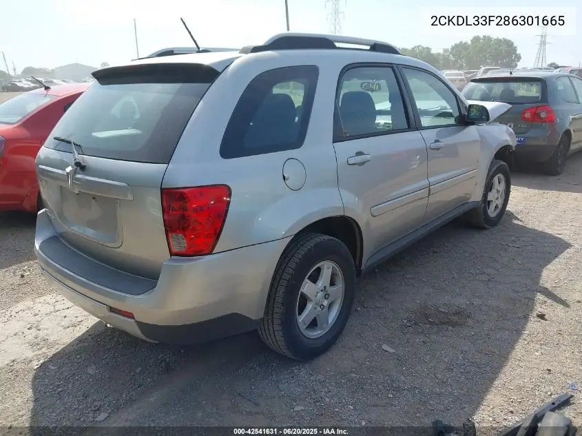 2008 Pontiac Torrent VIN: 2CKDL33F286301665 Lot: 42541631