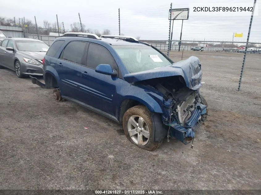 2009 Pontiac Torrent VIN: 2CKDL33F896219442 Lot: 41261527