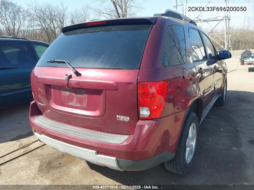 2009 Pontiac Torrent VIN: 2CKDL33F696200050 Lot: 41771616