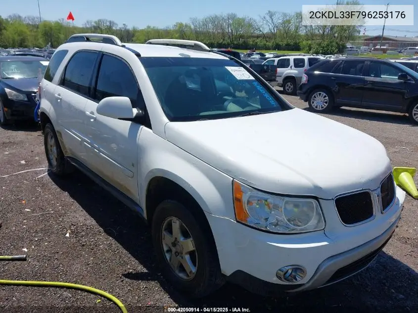 2009 Pontiac Torrent VIN: 2CKDL33F796253176 Lot: 42050914