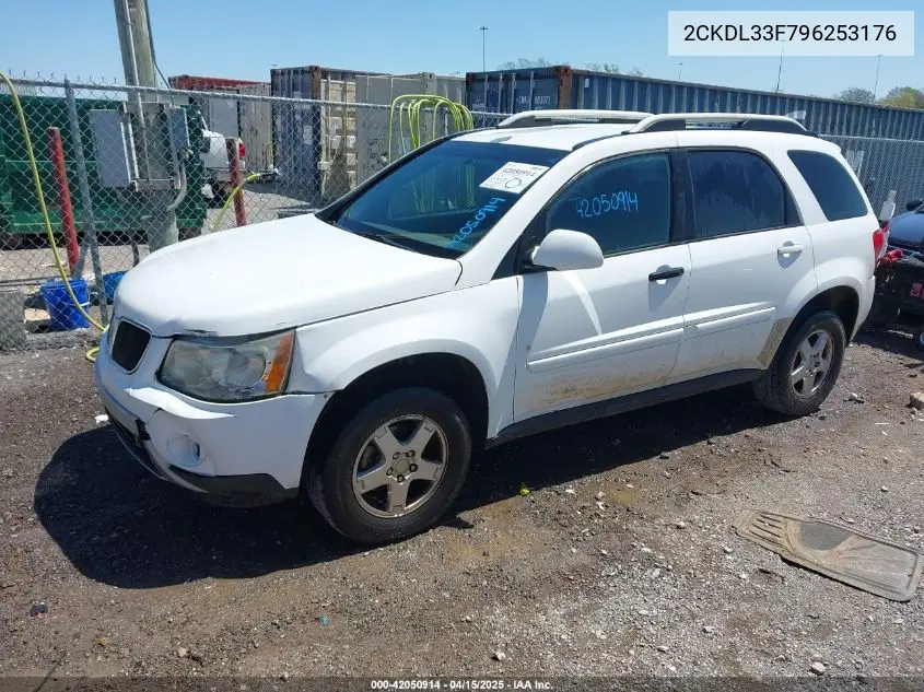 2009 Pontiac Torrent VIN: 2CKDL33F796253176 Lot: 42050914