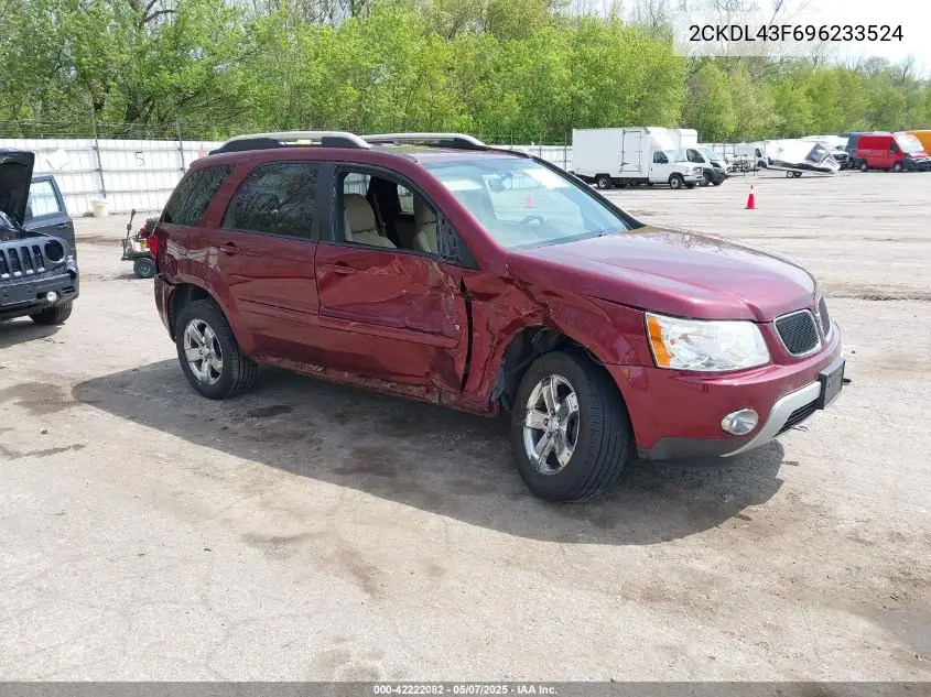 2009 Pontiac Torrent VIN: 2CKDL43F696233524 Lot: 42222082
