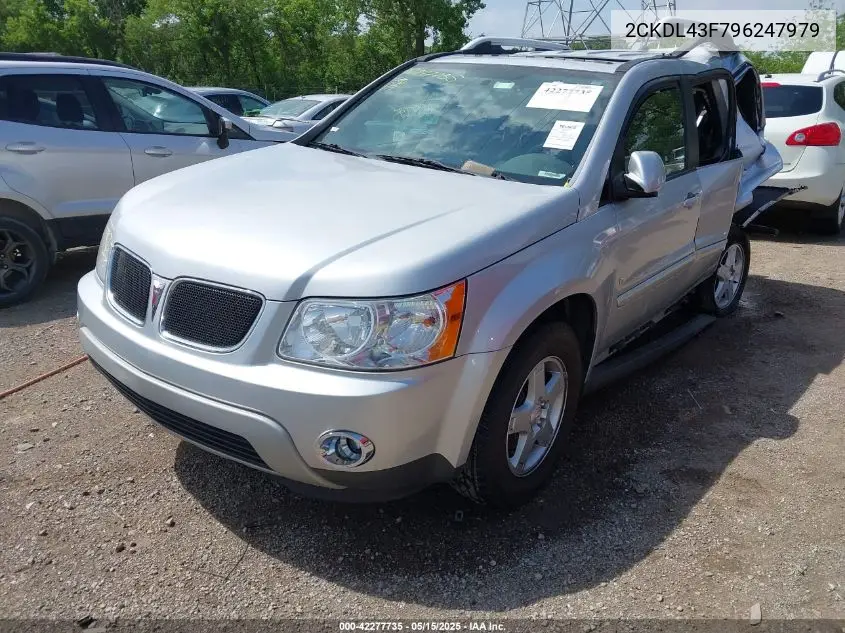 2009 Pontiac Torrent VIN: 2CKDL43F796247979 Lot: 42277735