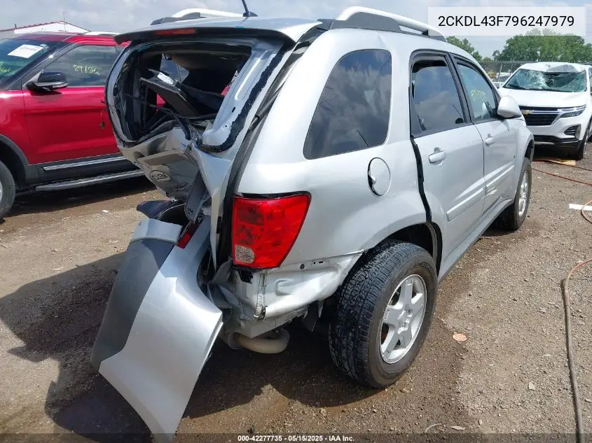 2009 Pontiac Torrent VIN: 2CKDL43F796247979 Lot: 42277735