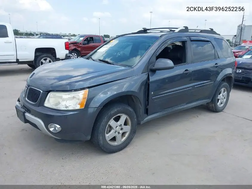 2009 Pontiac Torrent VIN: 2CKDL43F396252256 Lot: 42421360