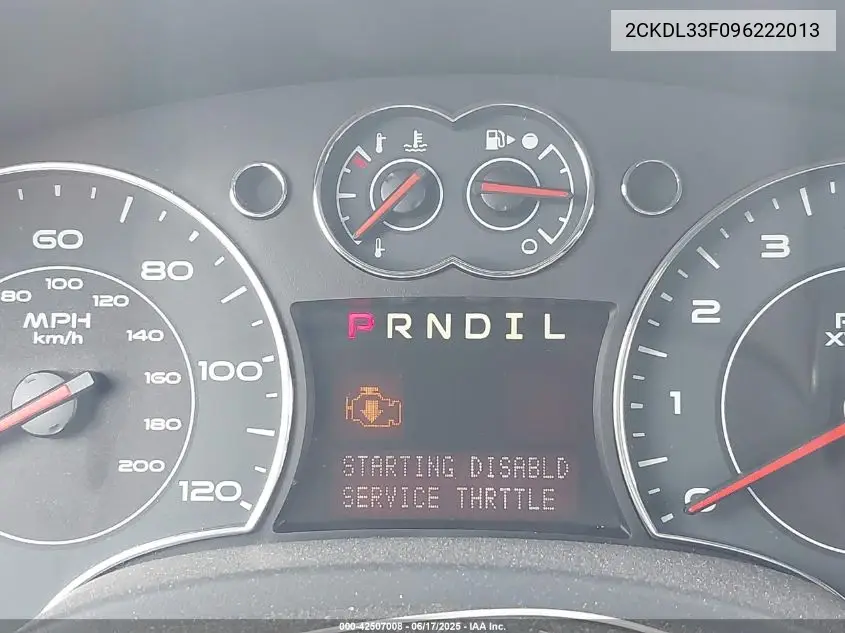 2009 Pontiac Torrent VIN: 2CKDL33F096222013 Lot: 42507008