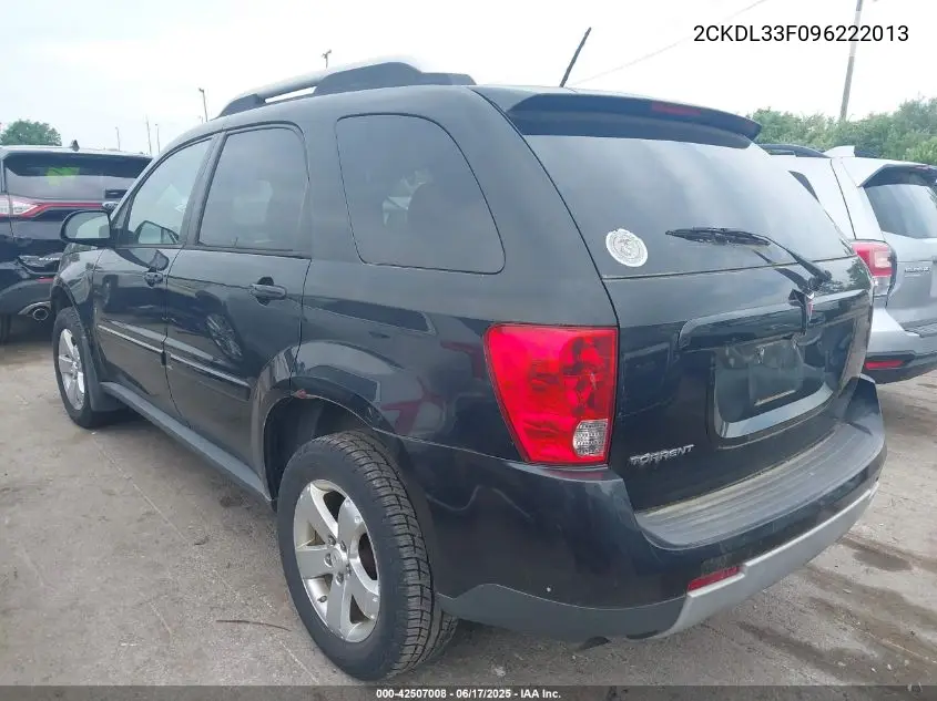 2009 Pontiac Torrent VIN: 2CKDL33F096222013 Lot: 42507008