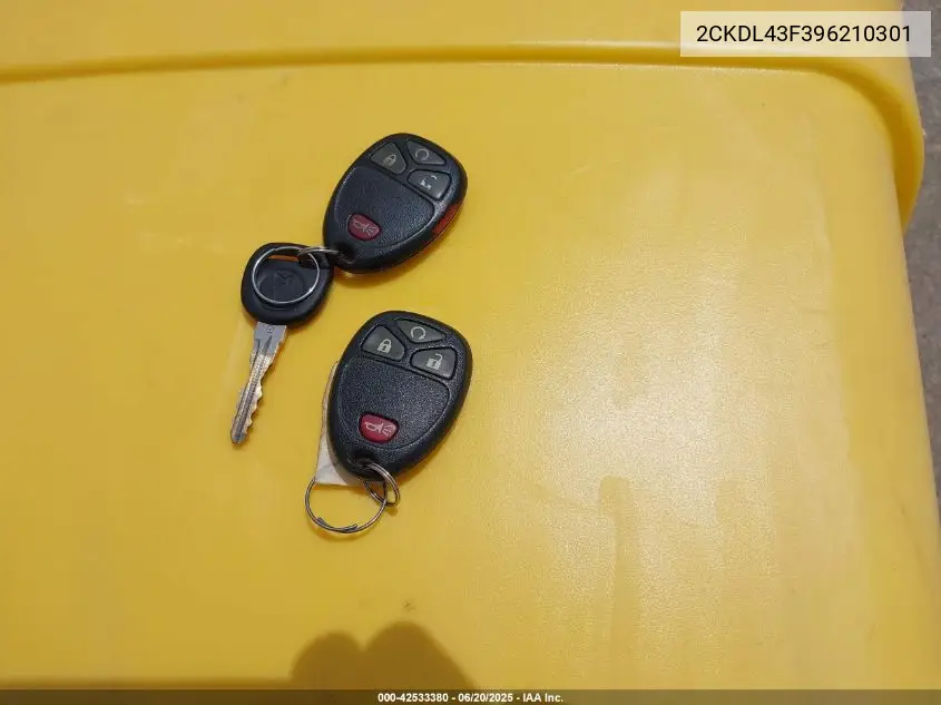 2009 Pontiac Torrent VIN: 2CKDL43F396210301 Lot: 42533380