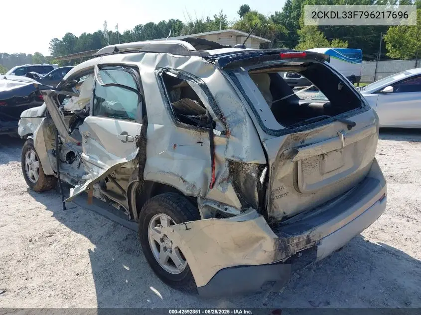 2009 Pontiac Torrent VIN: 2CKDL33F796217696 Lot: 42592851