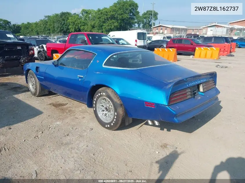 1978 Pontiac Trans Am VIN: 2W87Z8L162737 Lot: 42605691