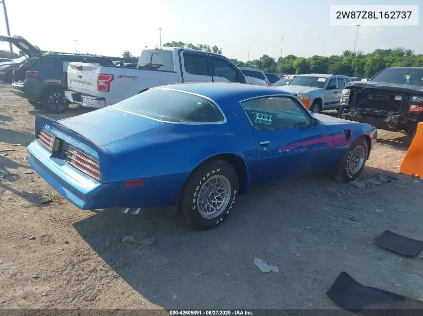 1978 Pontiac Trans Am VIN: 2W87Z8L162737 Lot: 42605691