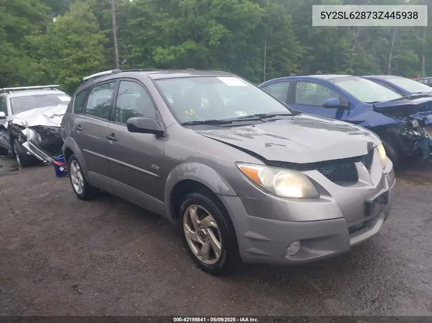 2003 Pontiac Vibe VIN: 5Y2SL62873Z445938 Lot: 42195841