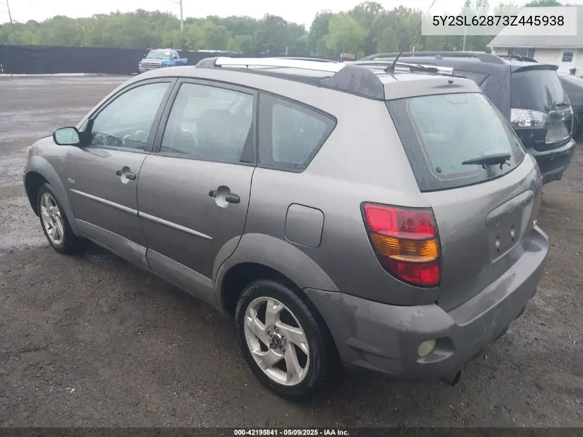 2003 Pontiac Vibe VIN: 5Y2SL62873Z445938 Lot: 42195841