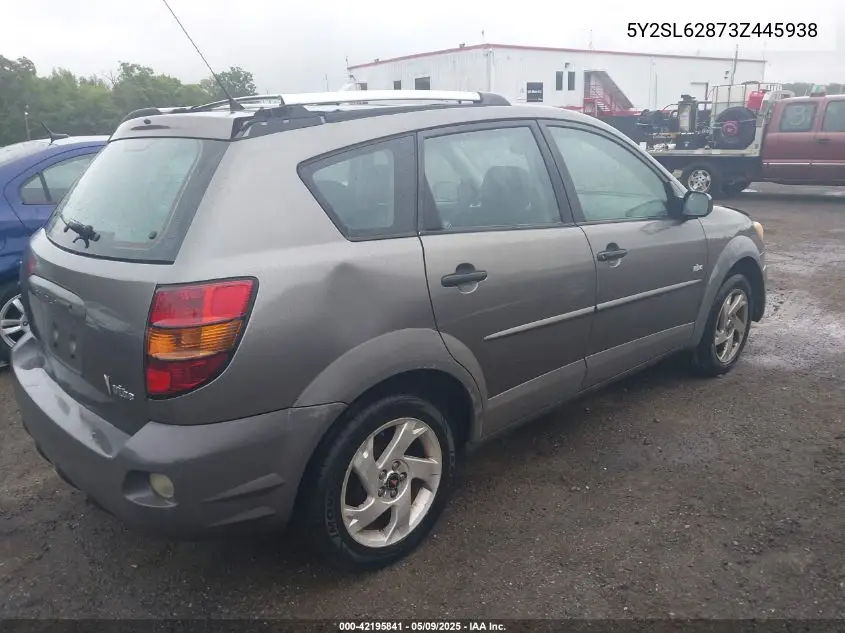 2003 Pontiac Vibe VIN: 5Y2SL62873Z445938 Lot: 42195841