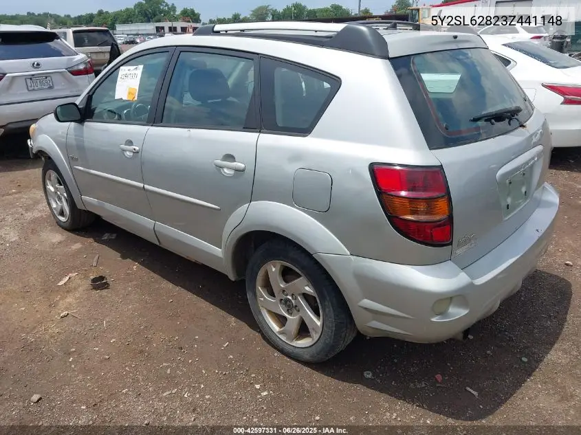 2003 Pontiac Vibe VIN: 5Y2SL62823Z441148 Lot: 42597331