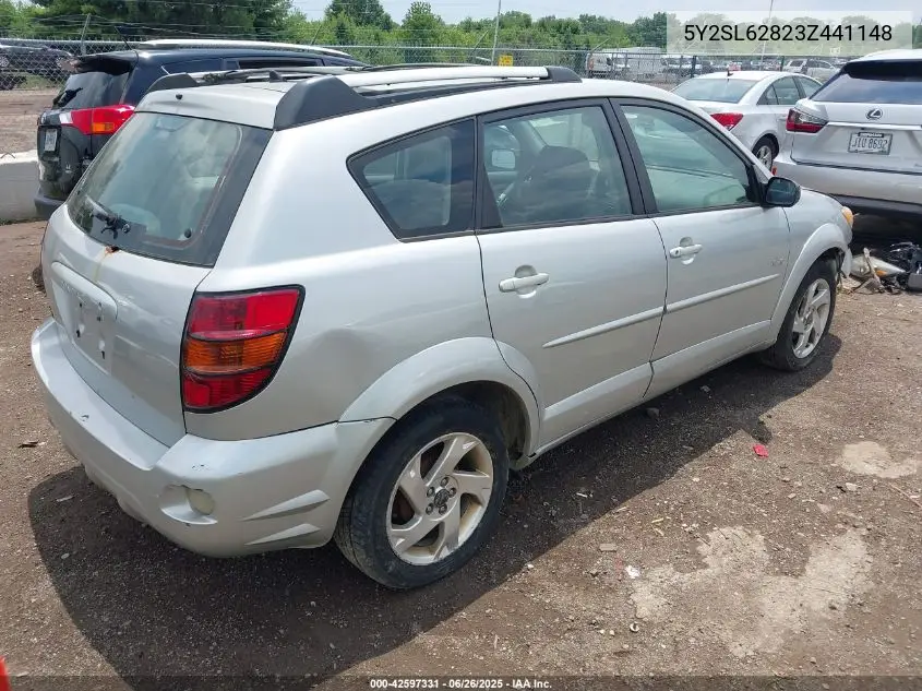 2003 Pontiac Vibe VIN: 5Y2SL62823Z441148 Lot: 42597331