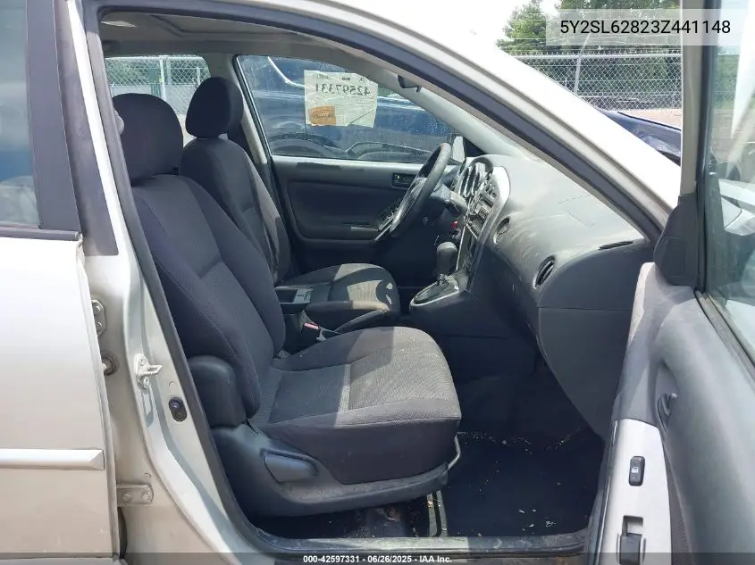 2003 Pontiac Vibe VIN: 5Y2SL62823Z441148 Lot: 42597331