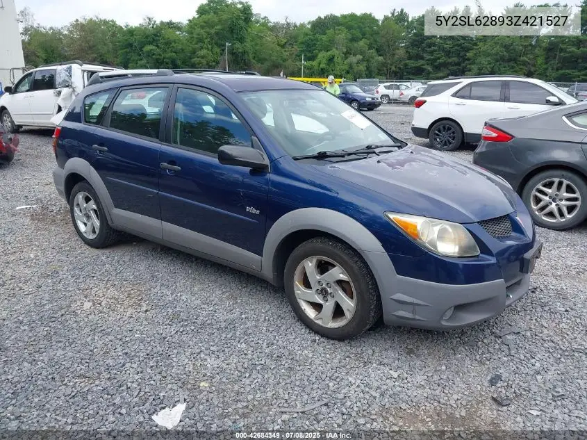 2003 Pontiac Vibe VIN: 5Y2SL62893Z421527 Lot: 42684349