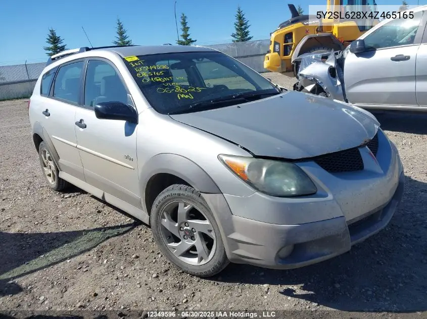 2004 Pontiac Vibe VIN: 5Y2SL628X4Z465165 Lot: 12349596