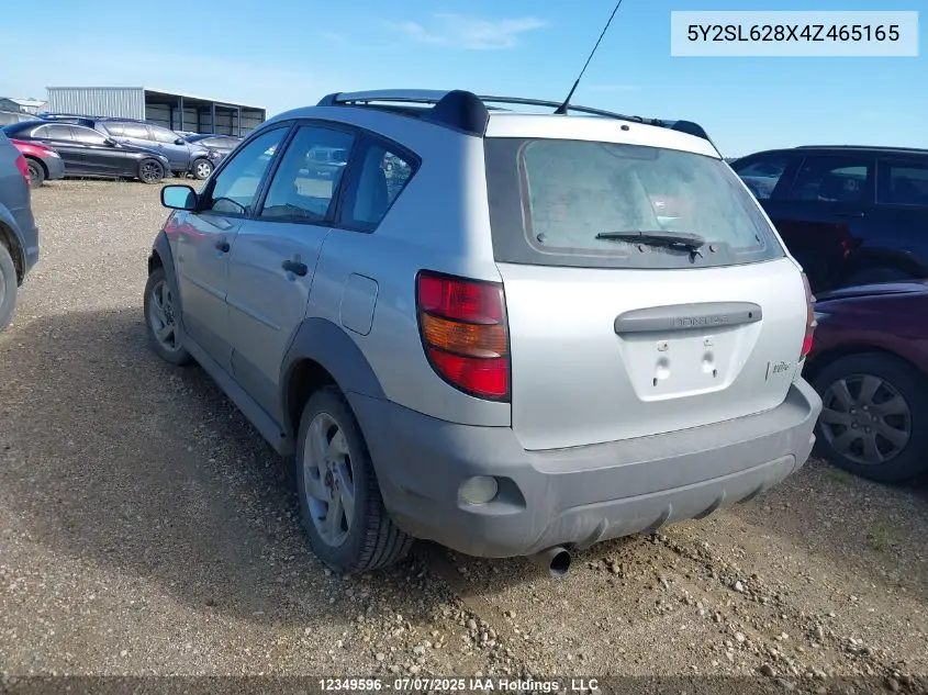 2004 Pontiac Vibe VIN: 5Y2SL628X4Z465165 Lot: 12349596