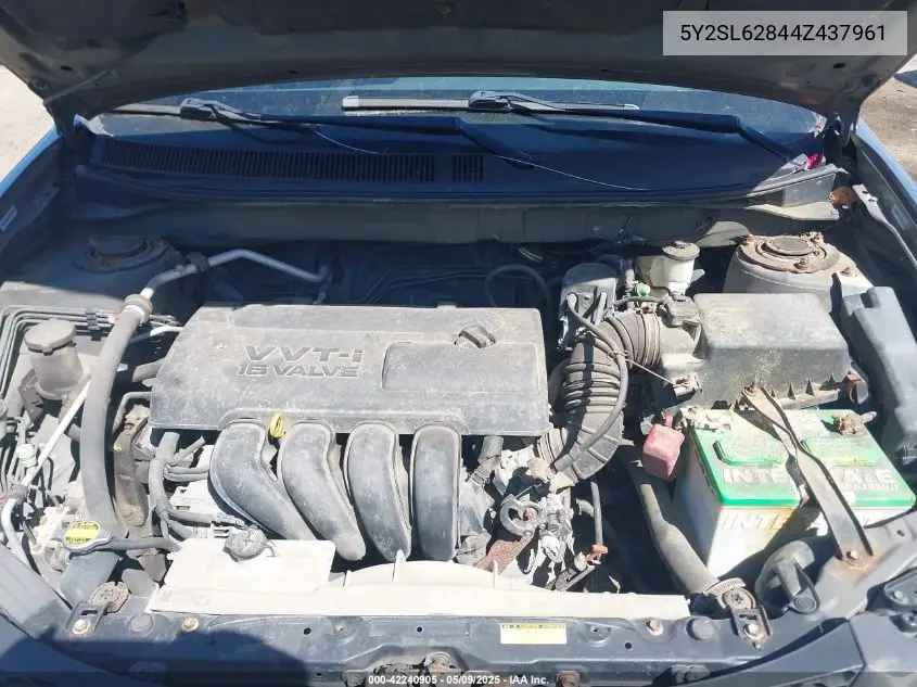 2004 Pontiac Vibe VIN: 5Y2SL62844Z437961 Lot: 42240905