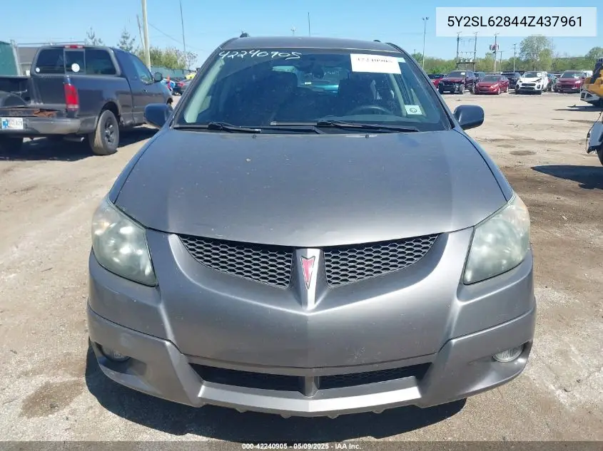 2004 Pontiac Vibe VIN: 5Y2SL62844Z437961 Lot: 42240905