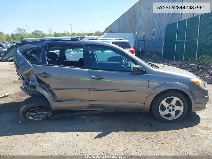 2004 Pontiac Vibe VIN: 5Y2SL62844Z437961 Lot: 42240905