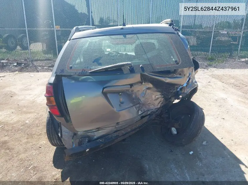 2004 Pontiac Vibe VIN: 5Y2SL62844Z437961 Lot: 42240905