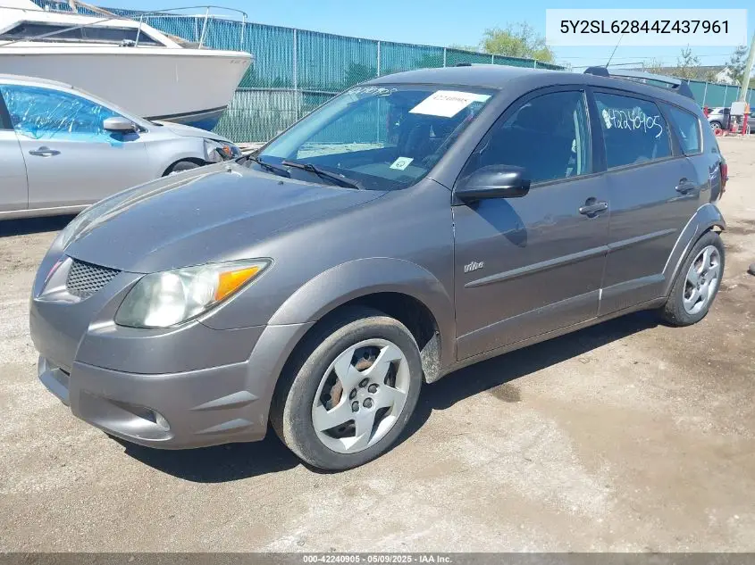 2004 Pontiac Vibe VIN: 5Y2SL62844Z437961 Lot: 42240905