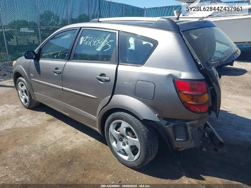 2004 Pontiac Vibe VIN: 5Y2SL62844Z437961 Lot: 42240905