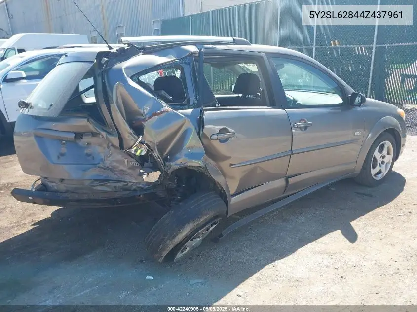 2004 Pontiac Vibe VIN: 5Y2SL62844Z437961 Lot: 42240905