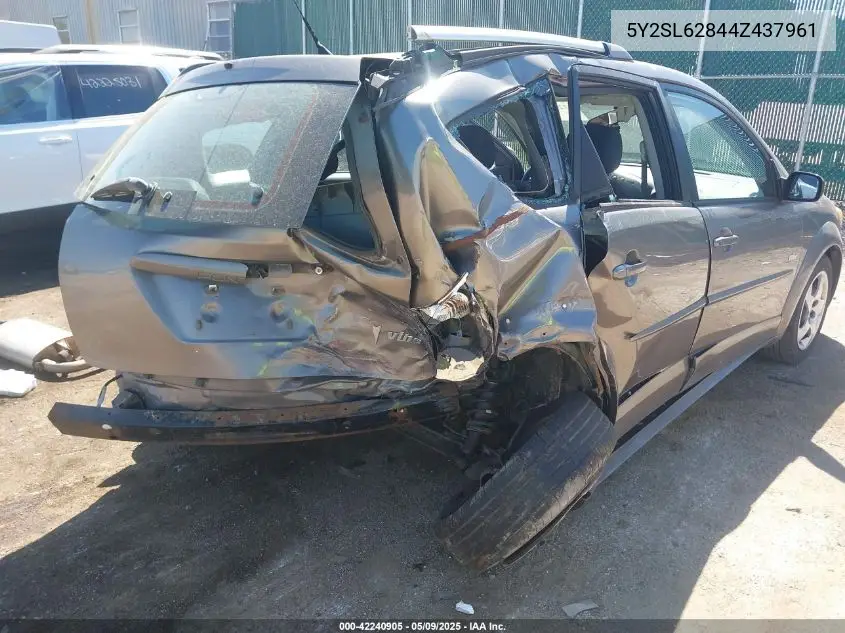 2004 Pontiac Vibe VIN: 5Y2SL62844Z437961 Lot: 42240905