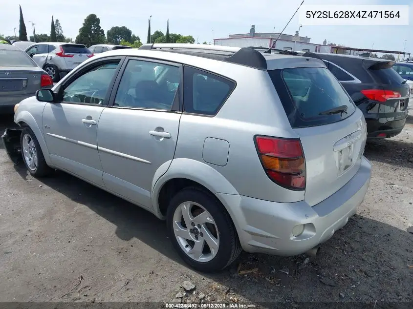 2004 Pontiac Vibe VIN: 5Y2SL628X4Z471564 Lot: 42248492