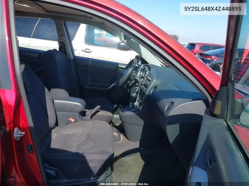 2004 Pontiac Vibe VIN: 5Y2SL648X4Z448895 Lot: 42644461