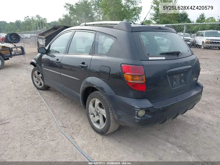 2004 Pontiac Vibe VIN: 5Y2SL628X4Z420579 Lot: 42675711