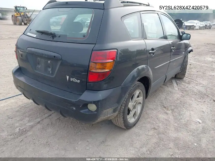 2004 Pontiac Vibe VIN: 5Y2SL628X4Z420579 Lot: 42675711