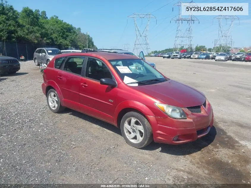 2004 Pontiac Vibe VIN: 5Y2SL62854Z417606 Lot: 42682539