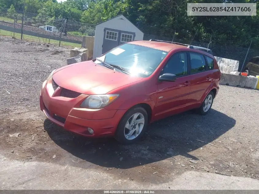 2004 Pontiac Vibe VIN: 5Y2SL62854Z417606 Lot: 42682539