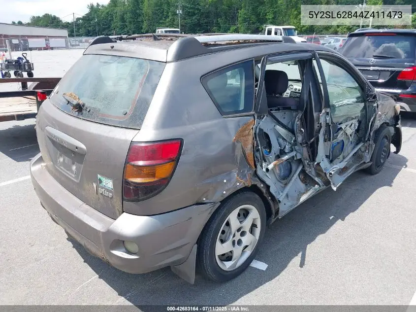2004 Pontiac Vibe VIN: 5Y2SL62844Z411473 Lot: 42683164