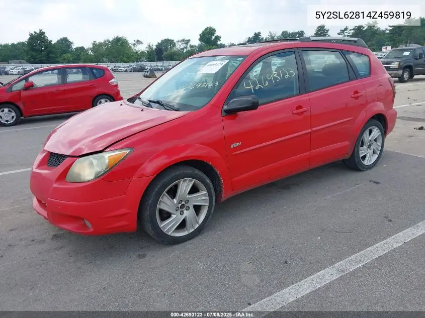 2004 Pontiac Vibe VIN: 5Y2SL62814Z459819 Lot: 42693123