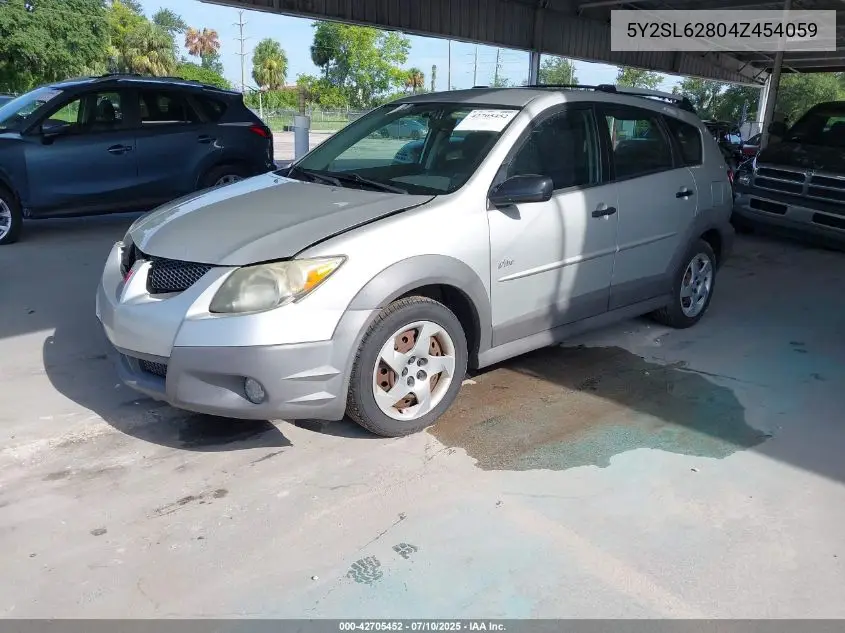 2004 Pontiac Vibe VIN: 5Y2SL62804Z454059 Lot: 42705452