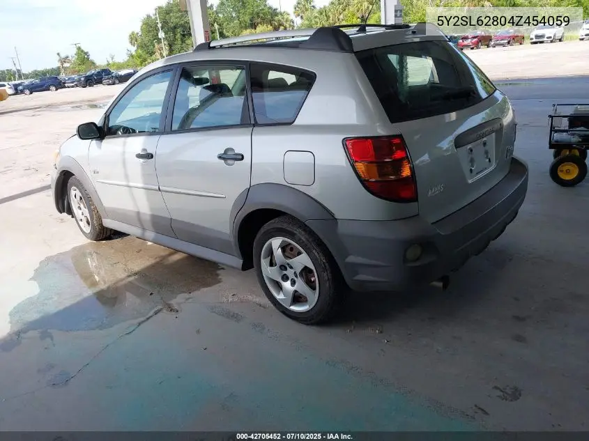 2004 Pontiac Vibe VIN: 5Y2SL62804Z454059 Lot: 42705452